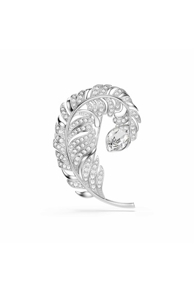 Swarovski Idyllia Broş, Karışık kesimler, Tüy, Rodyum kaplama