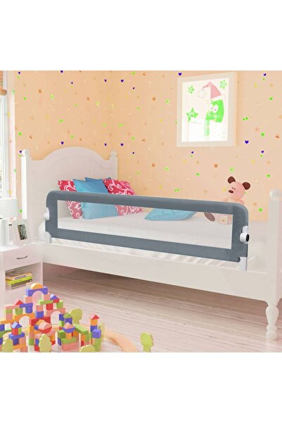 vidaxl Children's bed guardrail, gray, 120x42 cm, Polyester