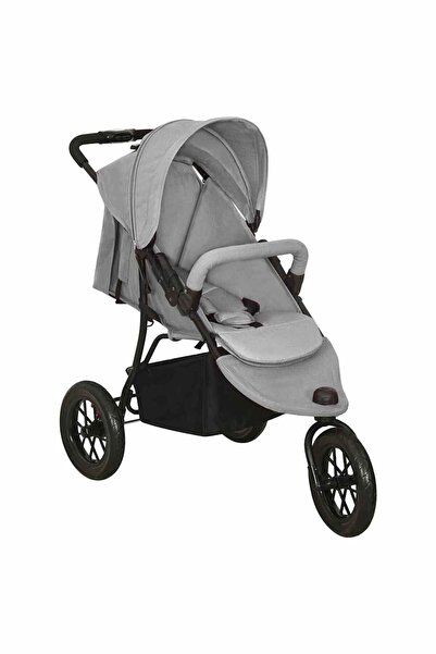 vidaxl Baby stroller, light gray, steel
