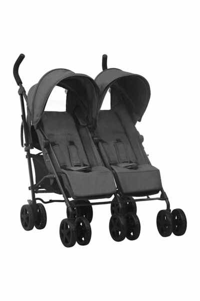 vidaxl Double trolley, anthracite, steel