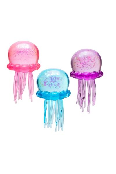 Crocodileskids Jucărie senzorială squishy, Leski, Model meduză cu sclipici, 1...