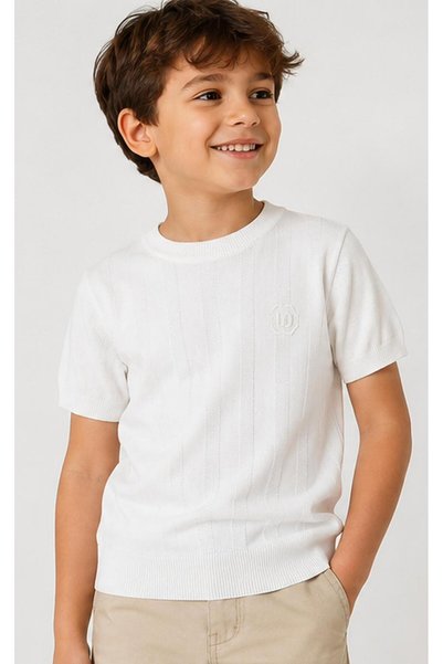 DECODASS Boy's Knitwear T-Shirt Crew Neck Summer Stylish Children's T-Shirt Cotton Comfortable Casual Combination