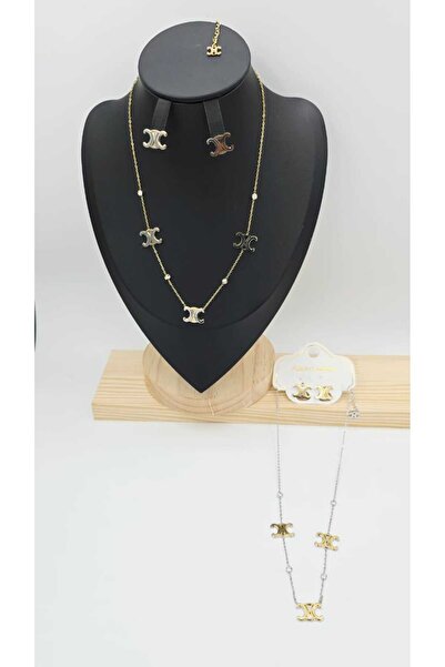 FASHİON JEWELRY قلادة فضية بحجر كريستال أزرق سماوي