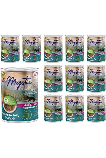 Nzr beautestore Mystic Yavru Köpek Biftekli ve Jöleli Konserve Mama 400 Gr x 12 adet 2026 1103473