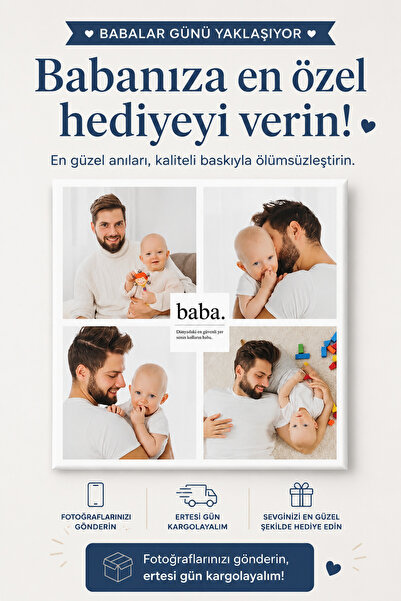 Hediyesayfaniz Babalar Günü Hediyesi Canvas Tablo
