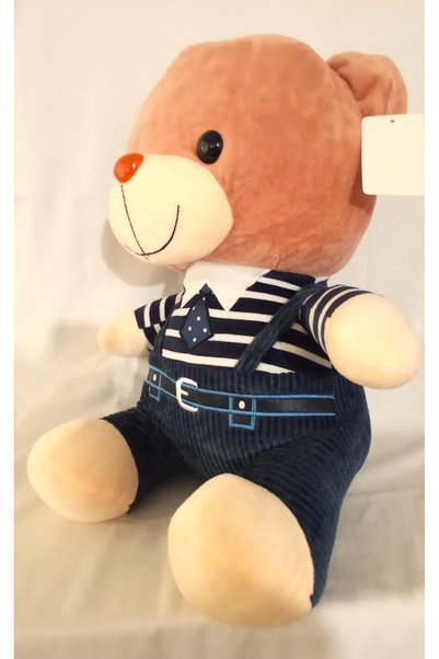 Pufline Cute Bear in Dress Plush Toy 45 cm