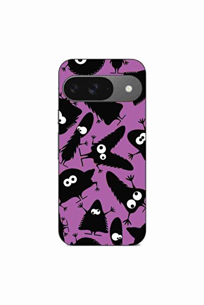 OEM Husa compatibila cu Google Pixel 9 Pro Silicon Gel Tpu Model Monstri Negri