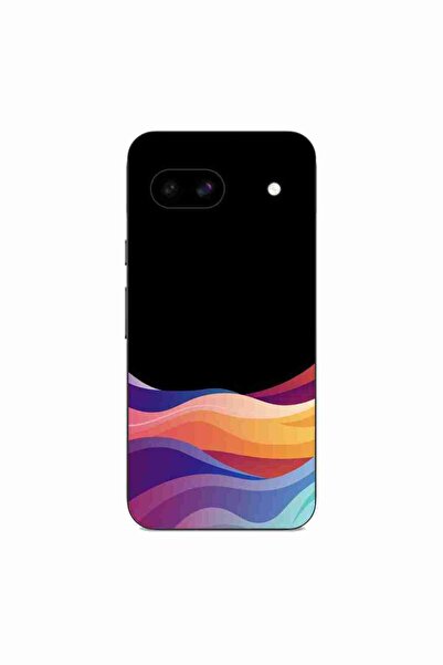 OEM Калъф, съвместим с Google Pixel 8A, силиконов гел TPU, с шарка Неонови вълни