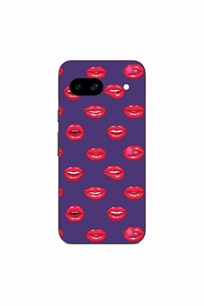 OEM Case compatible with Google Pixel 8A Silicone Gel Tpu Lips Pattern