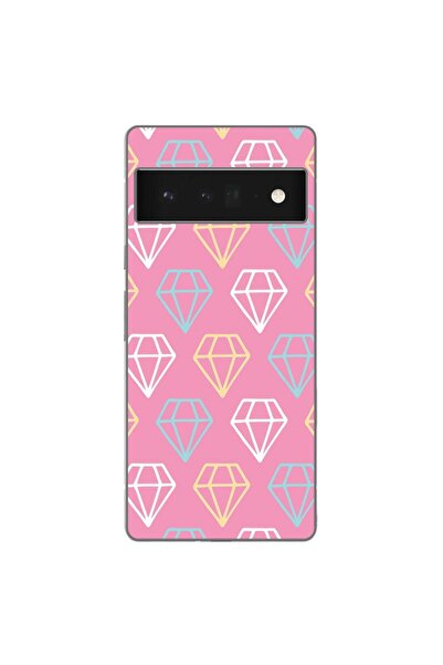 OEM Husa compatibila cu Google Pixel 6 Pro Silicon Gel Tpu Model Diamond Patt...