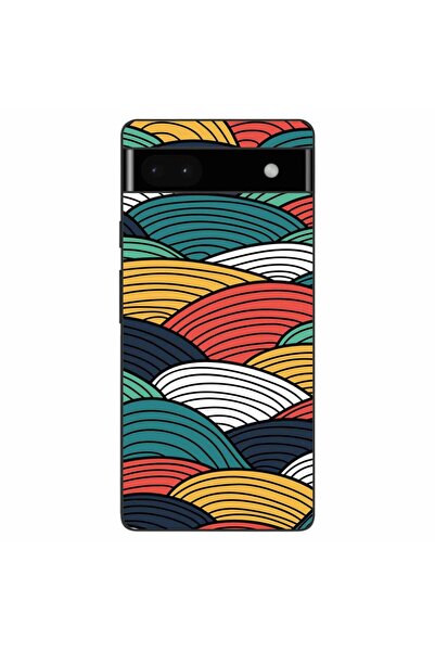 OEM Husa compatibila cu Google Pixel 6A Silicon Gel Tpu Model Abstract Stripe...