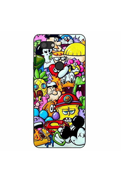 OEM Husa compatibila cu Google Pixel 3A Silicon Gel Tpu Model Pop Art Cartoons