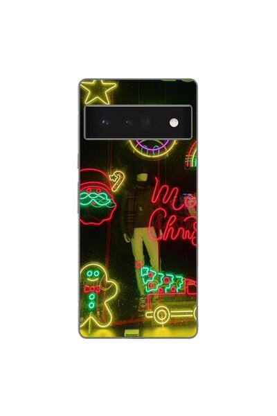 OEM Husa compatibila cu Google Pixel 6 Pro Silicon Gel Tpu Model Craciun Vitr...