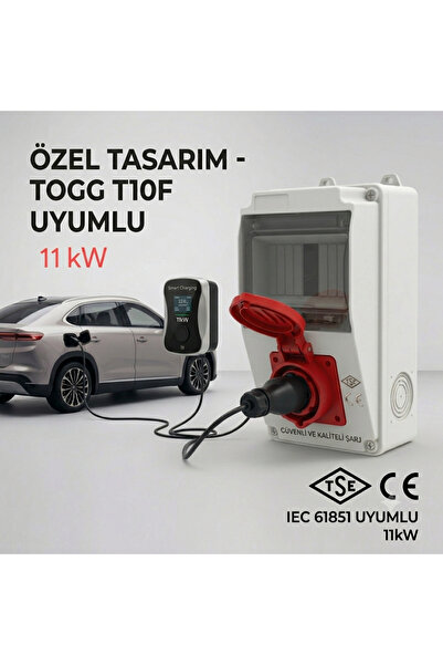 ReparAuto TOGG T10F için Şarj Istasyonu Korumu Ve Sigorta Kombinasyon Kutusu 11kW Trifaze