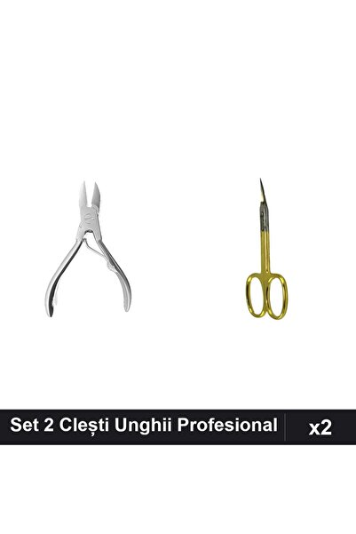 One Group Set 2 Unghii Profesional - Clește Pedicură Mare + Forfeucă Cuticule...