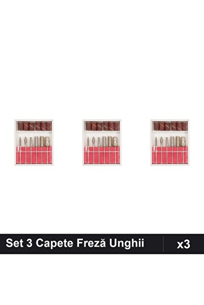 Makeup Set 3 Capete Freză Unghii Profesionale, Manichiură Gel UV/LED, Accesorii