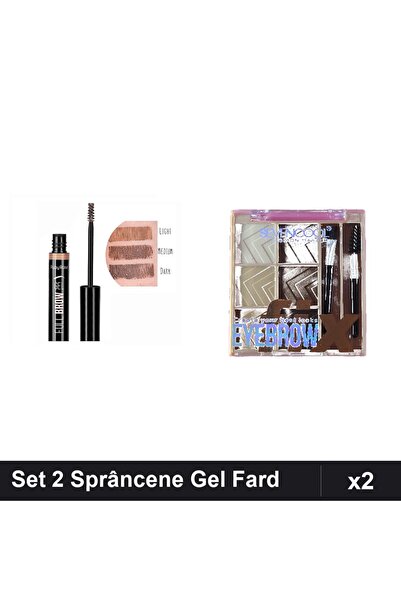 Ruby Rose Set 2 Produse Sprâncene - Eyebrow Gel Mascara Light + Fard SevenCoo...