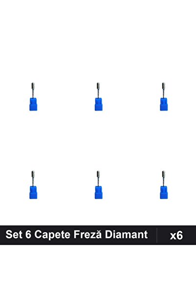 NAİLS Set 6 Capete Freză Diamant pentru Unghii, Manichiură Profesională UV/LED