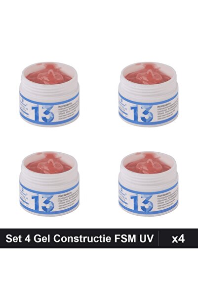 FSM Set 4 Gel de Constructie UV LED 15g, Sculpting Gel Profesional Manichiura