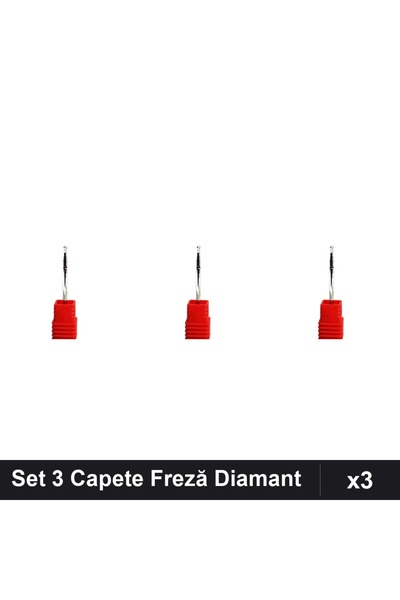 NAİLS Set 3 Capete Freză Diamant Unghii, Manichiură Profesională, Accesorii P...