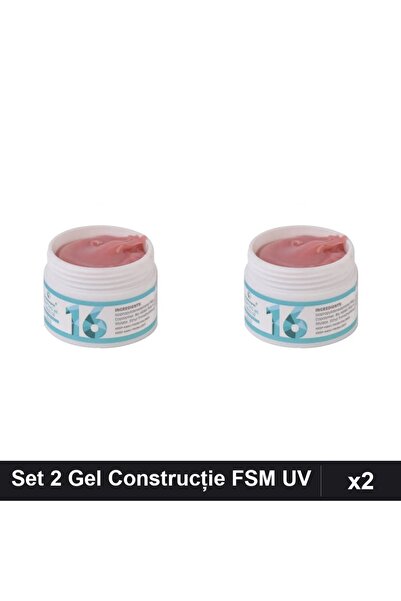 FSM Set 2 Gel de Construcție UV LED 15g, Builder Gel Sculptare Unghii