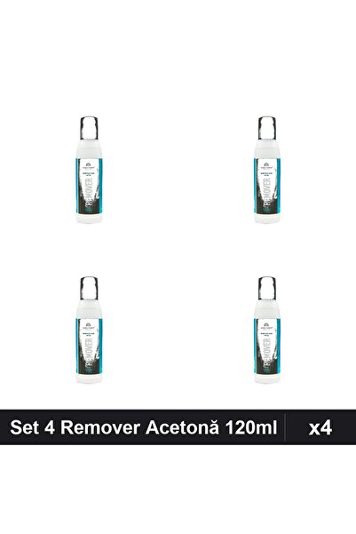 global fashion Set 4 Remover Acetonă 120ml, Îndepărtare Ojă Semipermanentă și...