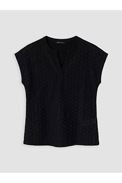 LC Waikiki Nevavm V-Neck Embroidered Blouse with a Difference