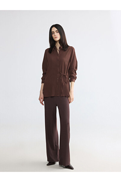 LC Waikiki Nevavm Women's Wide Leg Pants with Elastic Waist and Difference in...