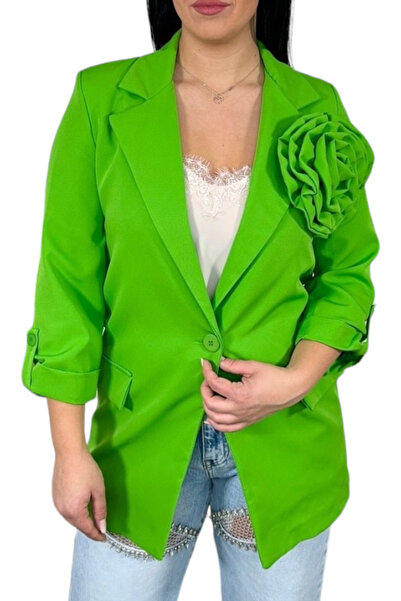 OEM Women's jacket with rose - Vicky - vernil