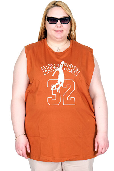ModeXL تي شيرت نسائي مقاس كبير من Mode XL مطبوع عليه Boston U26011 TARCIN