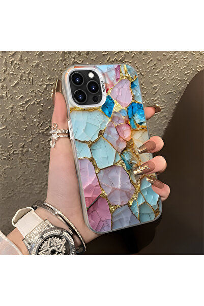 ARTISHELL iPhone 14 Pro Max Uyumlu Mermer Desenli Düşmeye Dayanıklı Telefon K...