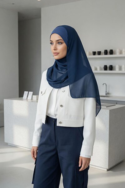 Aisha's Design Non-Slip Combed Cotton Inner Layer, Chiffon Shawl, Ps-62