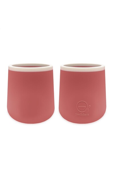 Baby Oliver Ποτηράκια Σιλικόνης Σετ 2 Τεμ. 175 ml Ροζ - Smikkels