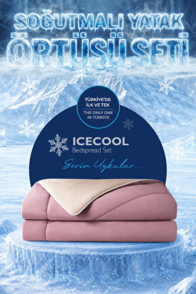 EvienHome Cooling Bed Cover Set Single Size Cold Icecool 2 Piece Reversible L...