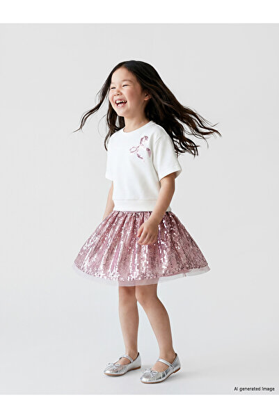 LC Waikiki Nevavm Sequined Girls' Dress with a Difference