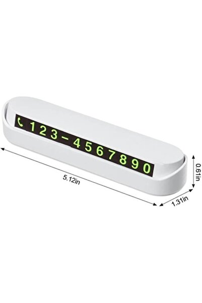 KAKUSİGA KSC-265 Card de parcare temporar alb, material ABS, design compact