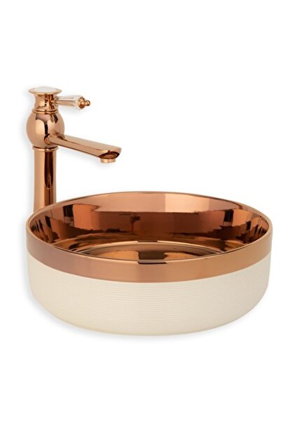 LENA E-4000R Tezgah Üstü Porselen Lavabo