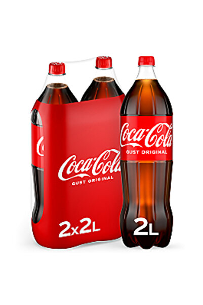 Coca-Cola Băutură carbogazoasă, Gust Original 2x 2L