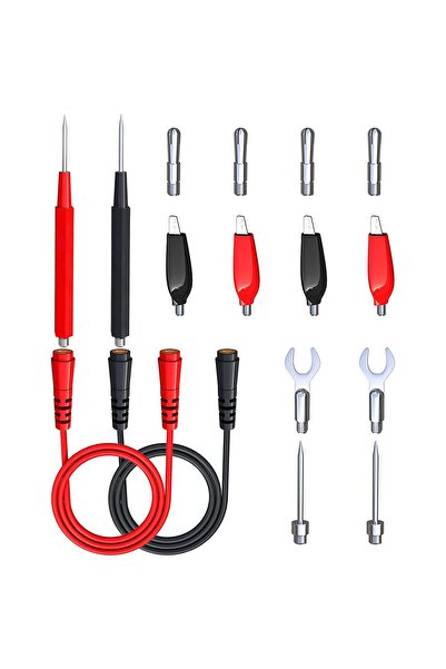 Greluma Set de 16 piese de cabluri de testare pentru multimetru cu cleme croc...