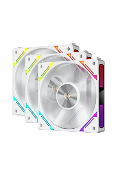 1stPlayer Set of 3 1stPlayer® Combo aRGB XF7R-WH reverse fans, speed control,...