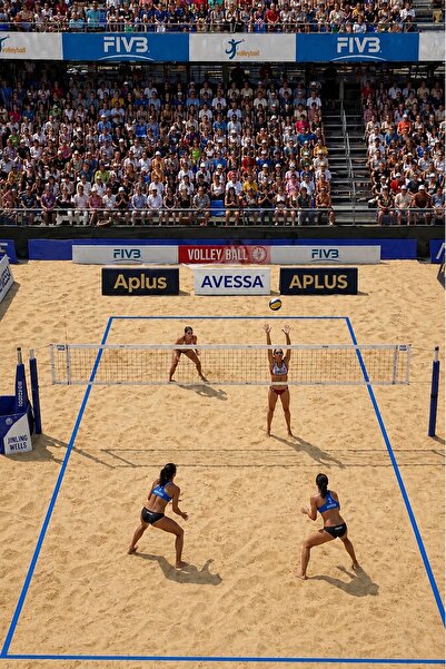 AVESSA Voleybol Saha Şeridi 8*16mt Mavi