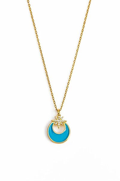Angelovia Turquoise Moon Star Necklace