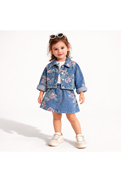 nannie Girls' Outfit Adriana Denim Jacket and Skirt - 3-4 years