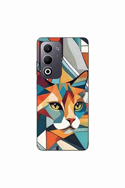 OEM Husa compatibila cu Oppo A5 Silicon Gel Tpu Model Cubic Cat Art