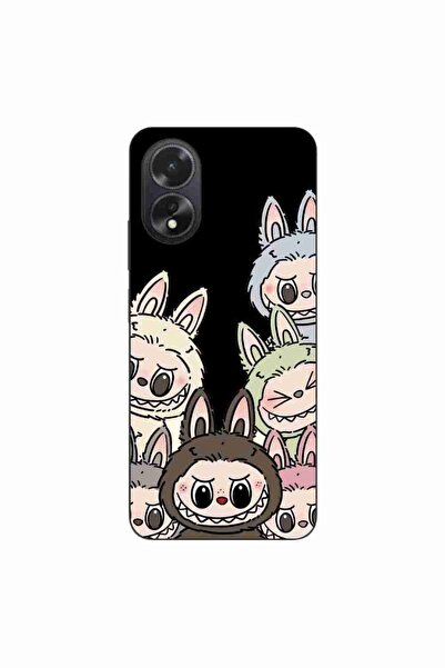 OEM Husa compatibila cu Oppo A38 4G Silicon Gel Tpu Model Labubu Pattern Black