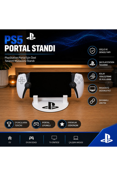 Linia Home PS5 Portal Standı – PlayStation Portal Masaüstü Standı | Şık ve Da...