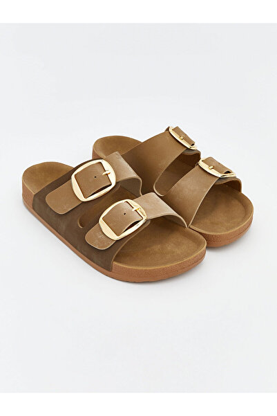 LC Waikiki Peak New Season Leather Look Women's Slippers