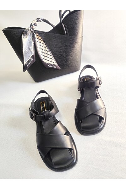 Of&Off Women's Genuine Leather Sandals