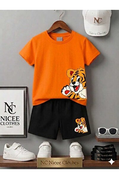 NC Nicee Clothes Tricou și pantaloni scurți de vară pentru copii, unisex (YAN...