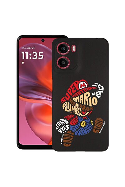bestcase ¬Æ Husa pentru Motorola Moto E15 / Moto G05, Calligraphy Super Mario...